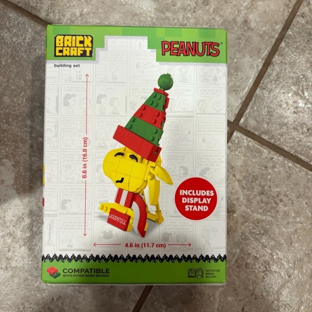 Peanuts Woodstock Festive Building Set Brick Craft NEW Bird Christmas